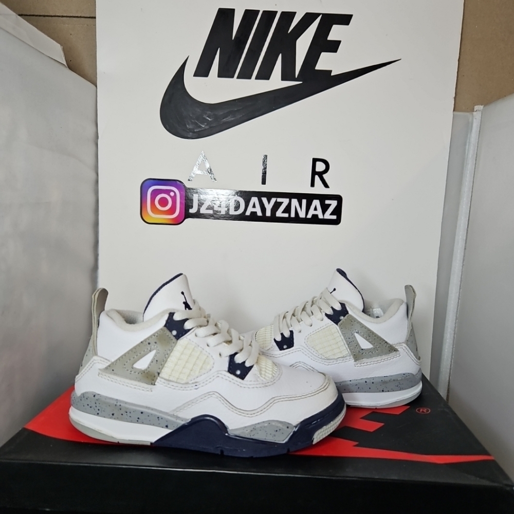 Nike Air Jordan 4 TD Retro Midnight Navy Size 11C BQ7669 140 NO Box Included . H